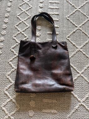 Women’s Frye  Brown Leather Tote Bag/purse  - Classic Casual Carryall
